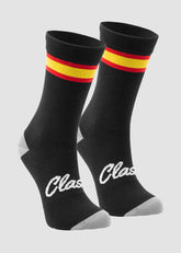 Clask Calcetines de ciclismo con bandera de España y caña alta