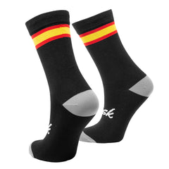 Clask Calcetines de ciclismo con bandera de España y caña alta