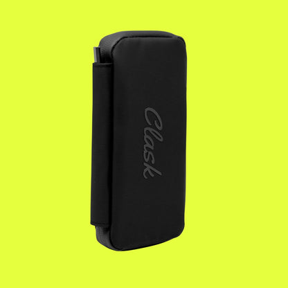 Clask Funda móvil para Ciclismo Resistente en 3 Colores e Ideal para Llevar en el Maillot como Cartera con Cremallera para Proteger Las pertenencias (Negro)
