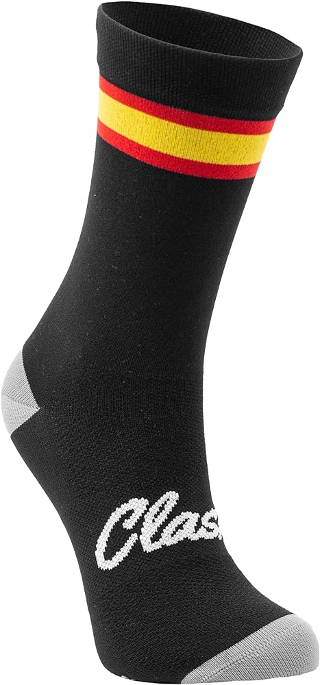 Clask Calcetines de ciclismo con bandera de España y caña alta