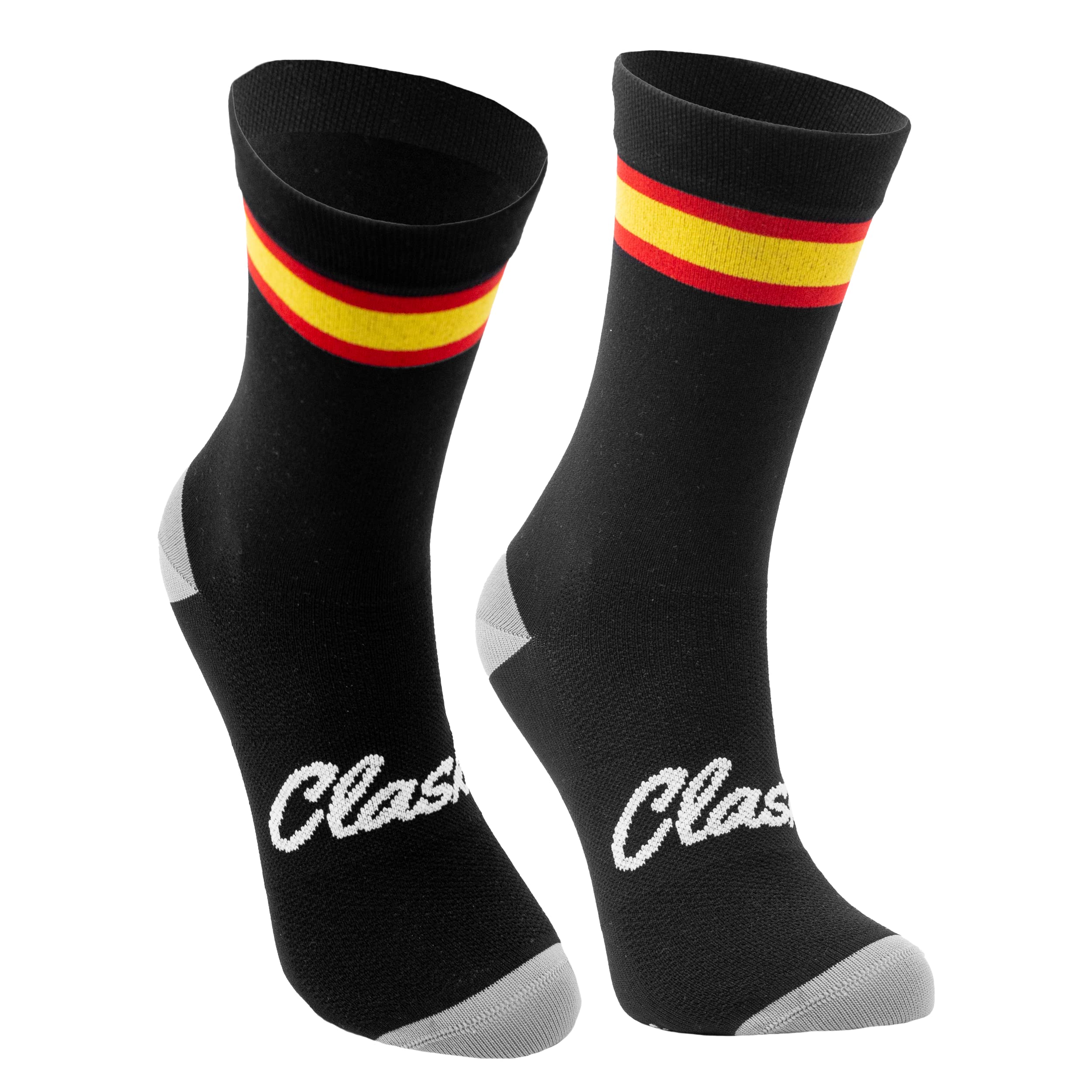Clask Calcetines de ciclismo con bandera de España y caña alta