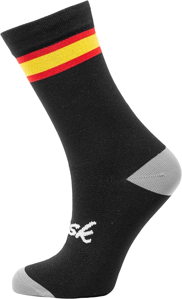 Clask Calcetines de ciclismo con bandera de España y caña alta
